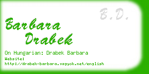 barbara drabek business card